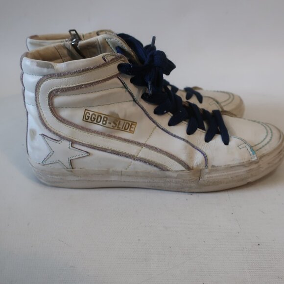 Womens Golden Goose GGDB-Slide White High Top Star Sneakers 36/US 6 - Picture 6 of 9